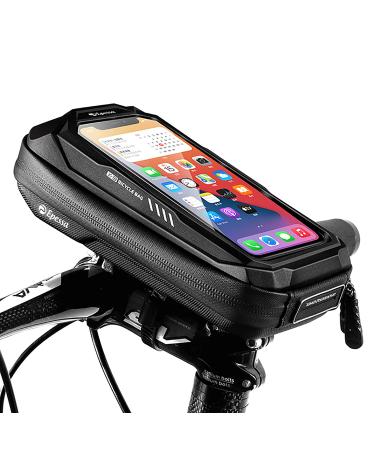Epessa Bike Bag Strong Waterproof Front Bike Frame Bag Bike Accessories for Adult Bikes Mountain Bike Phone Holder Below 6.7'' EX3