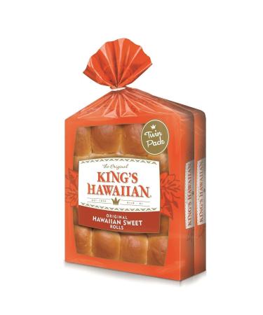 King's Hawaiian Original Sweet Rolls, 16 Rolls Per Bag, Pack Of 2 Bags