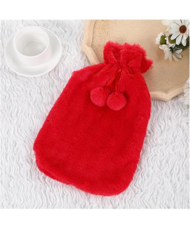 Voiakiu 2L Heat Bottle Covers - Ultra-High Plush Fur - Winter Warmer for Women & Children - Red | International Shipping Available - Buy Online on GoSupps.com