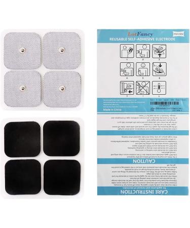 LotFancy TENS Unit Replacement Pads 40 Pcs 2x2 Snap Electrodes Pads Reusable Tens Pads for EMS Muscle Stimulator Using 3.5mm Snap Connector - Buy Online on GoSupps.com