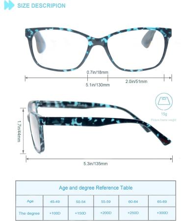 HEEYYOK 4 Pack Oversized Reading Glasses for Men & Women - Comfortable Spring Hinge Clear Lens & Carry Bag - International Shipping Available - Buy Online on GoSupps.com