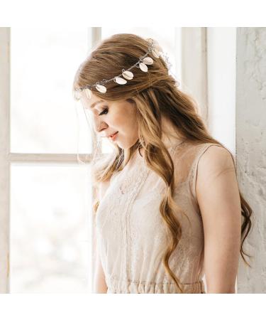 minkissy Shell Headpiece Chain for Travel - Bohemian Head Chain Tassel Head Chain Shell Hair Chain Gypsy Headpiece Shell Pendant Head Chain for Women Girls - Buy Online on GoSupps.com