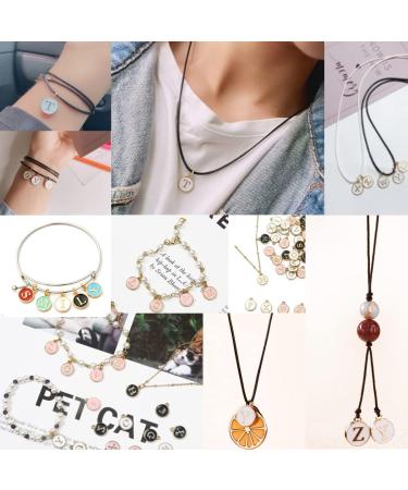 NSBELL 104PCS Double Sided Alphabet Letter Charms for Jewelry Making - Ideal for Bracelets and Necklaces - Buy Online on GoSupps.com