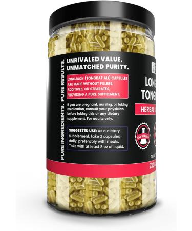 Buy Pure Original Ingredients Longjack (Tongkat Ali) - 730 Capsules | No Fillers Lab Verified 100% Pure - Buy Online on GoSupps.com