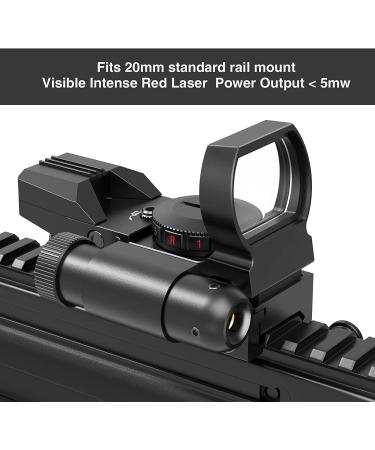 Feyachi RSL-18 Reflex Sight - Red & Green Dot Optics with Integrated Red Laser | Less Than 5mW Output - Buy Online on GoSupps.com