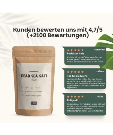  Cupplement Cupplement - Dead Sea Salt 1 KG - Superior Quality - Fine Salt - Buy Online on GoSupps.com