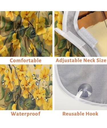 Wall Yellow Flowers Beard Bib Apron | Beard Hair Catcher for Men | Perfect Father's Day & Christmas Gift with Suction Cups - Buy Online on GoSupps.com
