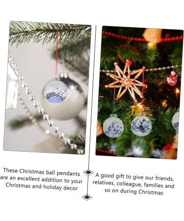 Ciieeo Xmas Party Supply 1 Box Christmas Ball Pendant Ornament Holiday Bauble Pendant Xmas Supply Ball Christmas Balls Blue 7X8X9CM - Buy Online on GoSupps.com