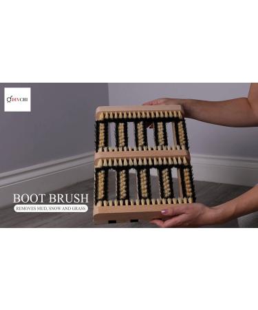 DIVCHI Wooden Outdoor Doormat Boot Scraper - Outside Shoe Scrubber Brush - Cleans Deep Removes All Outdoor Dirt Snow Mud and Sand. Construction Hiking Cleaner - Buy Online on GoSupps.com