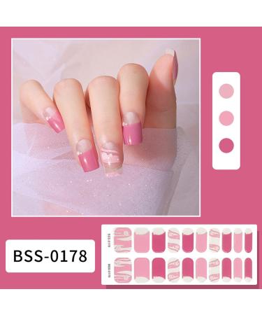 Gel Nail Strips Nail Polish Stickers - Semi-Cured Nail Wraps for Gel Polish - Gel Nail Strips Long Lasting Shiny Nail Strips Easy to Apply and Remove 0178 - Buy Online on GoSupps.com