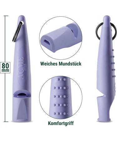 Acme Dog Whistle No. 210.5 Free Matt Black Pipe Band | Ideal for Recall | Large Reach & Standardized Frequency (Violet) | International Shipping Available - Buy Online on GoSupps.com