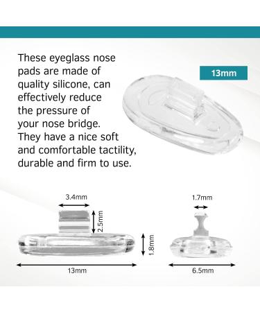 Buy Eyeglass Nose Pads - Push Fit Silicone Teardrop (25 Pairs 13mm) | Sports World Vision - Buy Online on GoSupps.com