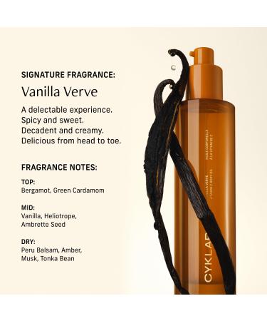 CYKLAR Vitamin C Body Oil for Women and Men. Moisturizing Vanilla Verve Scented Body Serum for Glowing Skin. Nourishing Hydrating After-Shower and Bath Skin Care Moisturizer 4.2 Fl Oz - Buy Online on GoSupps.com