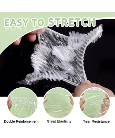 MORGLES 100 PCS Clear Disposable Shower Caps - Waterproof Plastic Hair Bath Caps for Women - Bulk Pack for Hair Salon and Home Use - Buy Online on GoSupps.com