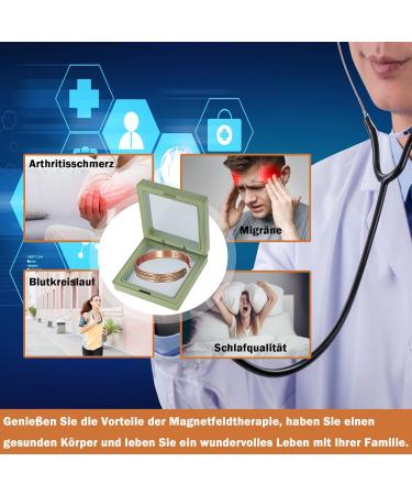 Yinox 10 Copper Magnetic Bracelets for Arthritis Relief - Adjustable & Stylish for Men & Women 3500 Gauss for Migraine Relief - Buy Online on GoSupps.com