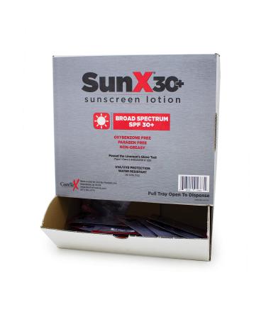Sunx30+Sunscreen Lotion Packets 100-Count Dispenser Box