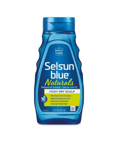 Selsun Blue Naturals Itchy Dry Scalp Anti-dandruff Shampoo, 11 fl. oz., Extra-Hydrating Formula Plus Vitamins B5 & E, Salicylic Acid 3%