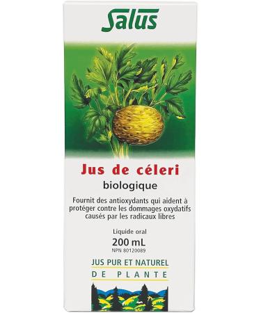 Salus Celery Fresh Plant Juice 200ml | Herbal Supplement & Superfood for Improved Digestion & Cellular Protection| Powerful Antioxidant | Contains Carotenoids Polyphenols Flavonoids and Phytosterols - Buy Online on GoSupps.com