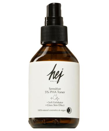 HEJ ORGANIC Sensitive PHA Toner (100 ml) for sensitive skin gently cleanses hydrates and soothes exfoliates with PHA natural cosmetic 100% vegan. HEJ ORGANIC