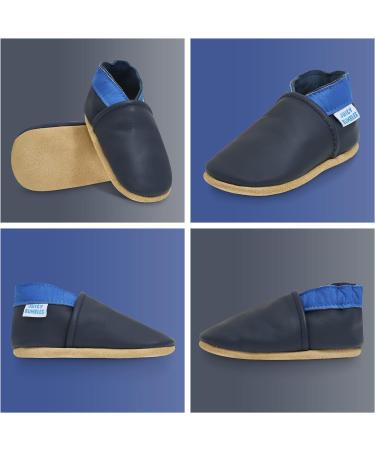 Soft Sole Leather Baby Walking Shoes 2-3 Years Dark Blue/Navy - Unisex Toddler Shoes - Buy Online on GoSupps.com
