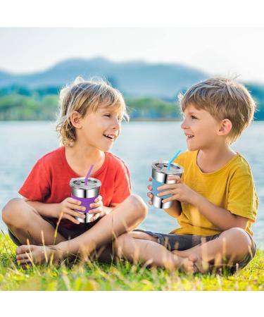 Rommeka Toddler Cups: Stainless Steel Kids Sippy Cups 5 Pack - 12oz with Straws & Lids - Buy Online on GoSupps.com
