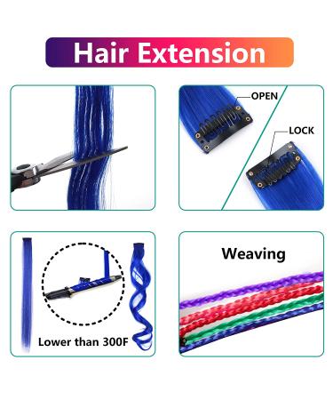 Jim&Gloria Dustless Hair Chalk Set for Girls with Clip-on Colored Hair, Mermaid Brushes, Glitters - Temporary Hair Dye Kit for Kids & Teens | Unique Trendy Gifts for Teenage Girls - Set of 17 - Buy Online on GoSupps.com