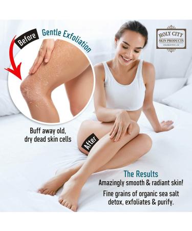 HOLY CITY SKIN PRODUCTS Exfoliating Body Scrub - Pure Dead Sea Salt Scrub for Hands and Body 16 fl oz Hydrating Moisturizing Skin Care for Body Acne Eczema Wrinkles (Lavender) - Buy Online on GoSupps.com