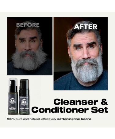 Waking Forest Beard Wash & Conditioner Set | Hydrate & Soften | Natural Argan | Fuller-Looking Beard Care for Men - Buy Online on GoSupps.com
