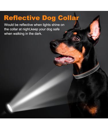 Buy PCEOTLLAR Reflective Dog Collar - Padded Adjustable Soft Neoprene for Small & Large Dogs (Orange 40-50cm) | International Shipping Available - Buy Online on GoSupps.com