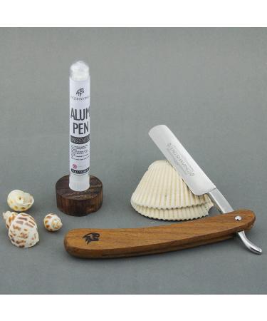 JAG 5-Part Sustainable Shaving Razor Set | Wooden Brush Leather String Grinding Paste & Alum Wand | Eco-Friendly Shaving Experience - Buy Online on GoSupps.com