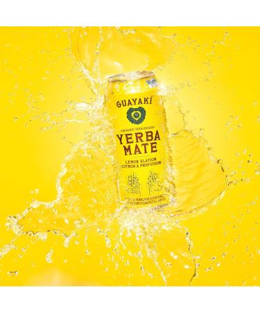 Guayaki Yerba Mate Tea Canned Beverage Lemon Elation Flavor 458 mL (Pack of 12) - Buy Online on GoSupps.com