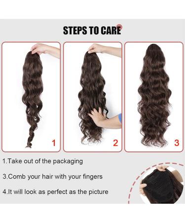 60cm Ash Blonde Ponytail Hair Clip Extension - Natural Wavy Long Hair Piece for Instant Glam - Buy Online on GoSupps.com