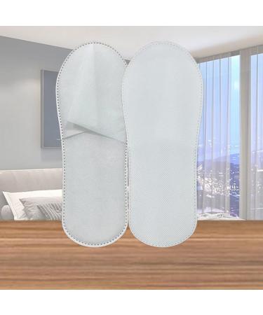 40 Pairs White Disposable Slippers - Soft Closed Toe One Size Fits All for Travel Home Hotels Salons & More - Buy Online on GoSupps.com