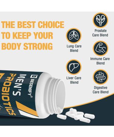 Probiotics for Men 500 Billion CFUs & 12 Strains Men's Probiotic with Turmeric Cranberry Goji - Probiotics for Digestive Health Immune Stomach Bloating & Gut Health for Men 60 Pro Biotics Caps 60 Count (Pack of 1) - Buy Online on GoSupps.com