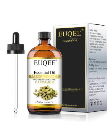 EUQEE Cardamom Essential Oil Singles 118ml Pure Natural Cardamom Oils Aromatherapy Essential Oil Essential Oils for Diffusers for Home Humidifier Relax Cardamom 118.00 ml (Pack of 1)
