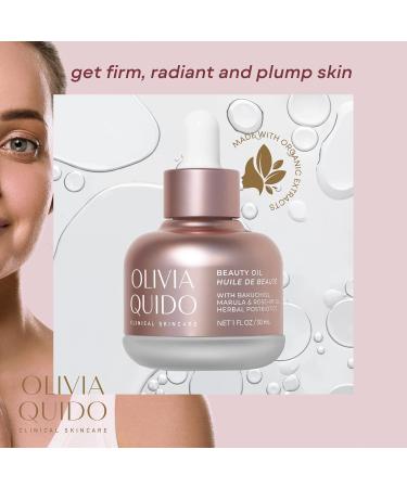 OLIVIA QUIDO Clinical Skin Care Beauty Oil - Anti-Aging Serum with Bakuchiol Marula & Rose Hip Oil for Brightening Repairing and Hydrating Skin - Acne Prevention - Buy Online on GoSupps.com