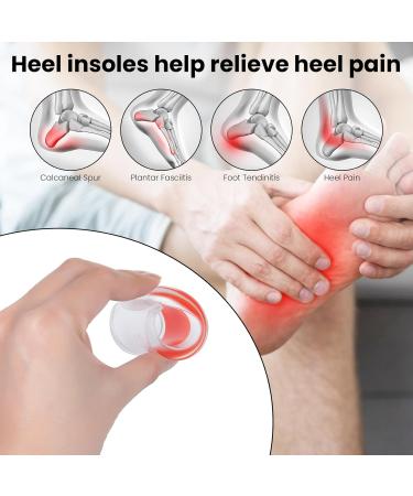 2 Pair Gel Heel Cups - Plantar Fasciitis Support & Achilles Tendonitis Relief - UK 4-7/EU 35-39 - Buy Online on GoSupps.com