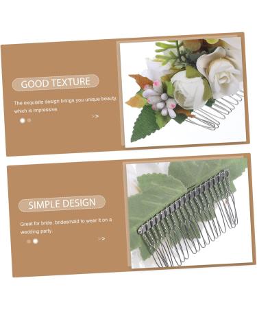 Ipetboom Bridal Hair Accessories Hair Pin Hair Barrettes Tiara Flower Bridal Side Comb Wedding Hair Comb Wedding Bride Hair Comb Hair Comb for Bride Comb for Bridal Tuck Comb Silk Flower - Buy Online on GoSupps.com