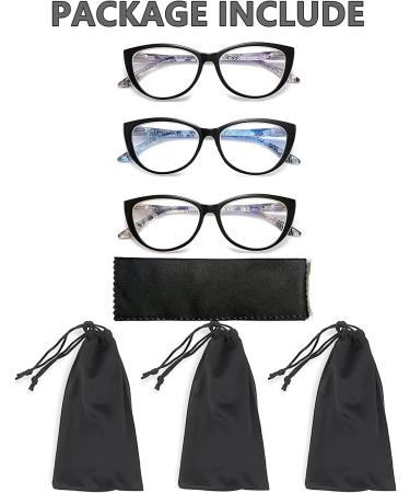 CRGATV Blue Light Blocking Cat Eye Reading Glasses 3 Pack for Women - Anti Eyestrain & Glare - +1.25 Strength - Buy Online on GoSupps.com