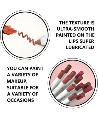  Chaies Lip pencil makeup lip pencil - 12-color lip pencil for shaping lips | Lip sculpting pencil waterproof nude matte lip gloss - Buy Online on GoSupps.com