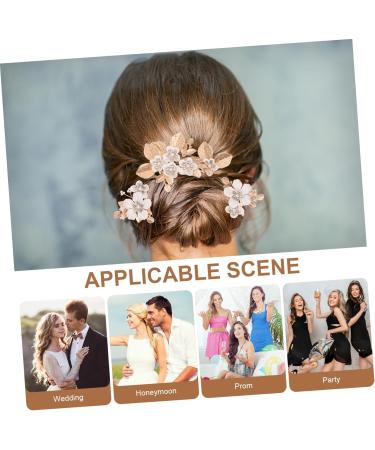 MERRYHAPY 1 Set Leaves and Flowers Hair Comb Bridal Headpiece Hair Comb Clips Hair Accessories for Women Flower Hair Clips for Women Hair Comb for Flower Headpieces for Women - Buy Online on GoSupps.com