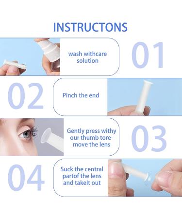 Luokeily 4 Pieces Silicone Contact Lens Inserter Daily Hard and Soft Contact Lens Remover Tools Contact Lenes Suction Holderwith Storage Case for Home Travel 4 Colors - Buy Online on GoSupps.com