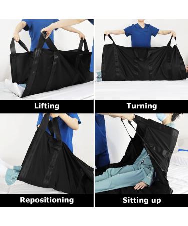 Lotchen Patient Transfer Board - Heavy Duty Positioning Document for Overweight & Elderly Patients | 100x120cm Black - Buy Online on GoSupps.com