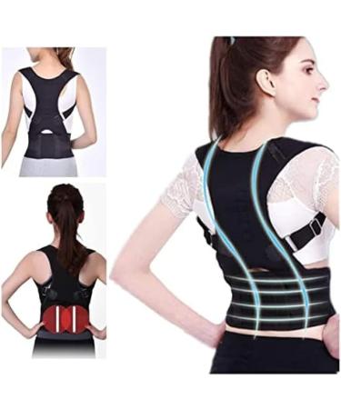 Adult Back Shoulder Lumbar Posture Corrector Bandage Spine Support Belt Therapy Back Support Posture Correction BlackOne M Blackone M - Buy Online on GoSupps.com