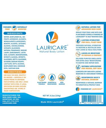 Lauricidin Monolaurin 227g Jar + Lauricare Activated Derma Lotion Bundle - Buy Online on GoSupps.com