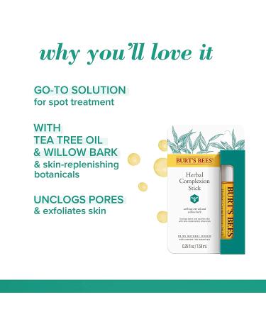 Burt's Bees Herbal Complexion Stick (Pack of 2) - Natural Acne Treatment - Buy Online on GoSupps.com