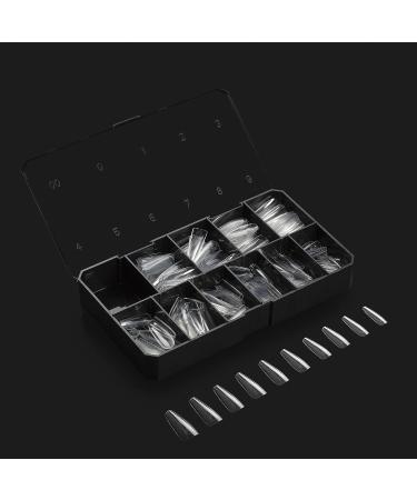 Apres Nail Gel-X Natural Coffin Long Tips Box | 500 Gel-X Tips | Premium Quality 2022 | 10 Sizes 0-9 - Buy Online on GoSupps.com