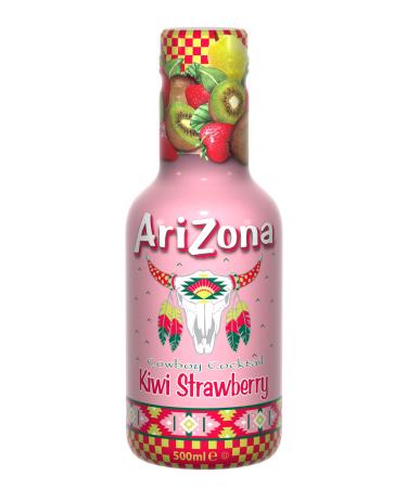 AriZona - Cowboy Cocktail Kiwi Strawberry - Fruit Juice 100% Pleasure Flavored/Refreshing Bottle 500 ml