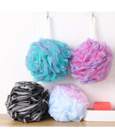 BTYMS 4-Piece Large Shower Loofahs - 75g Body Pouf Mesh Sponge for Bathing Style K - Perfect for Luxurious Cleansing - Buy Online on GoSupps.com
