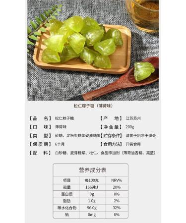 Suzhou specialty candy zongzi sugar 200g(about 30 pieces) Wedding candies osmanthus sugar candy snacks sweet candy hard candy dessert delicious snacks (minty 1bag) minty 1.00 g (Pack of 1) - Buy Online on GoSupps.com